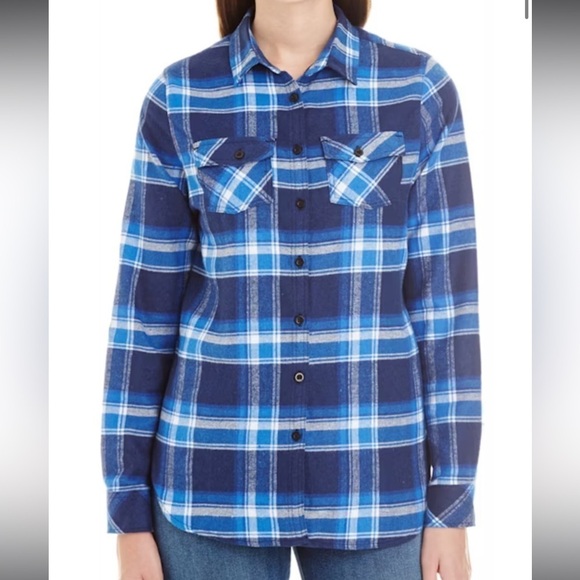 Burnside Target Flannel Long Sleeve Button Down Womens Size Small - Picture 15 of 16
